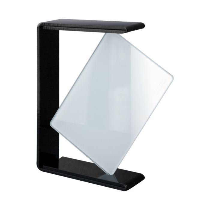 trois Cadre photo en verre 9.3*13.8cm avec support acrylique noir brillant