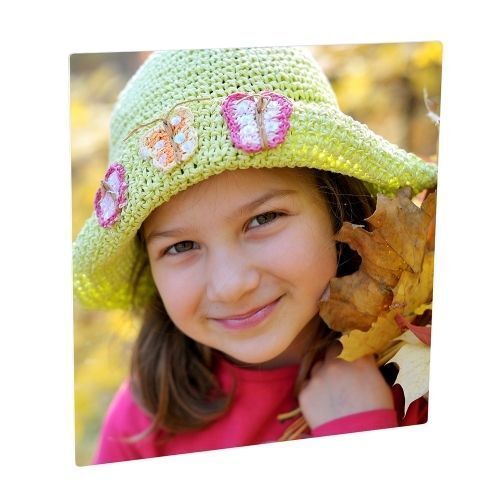 trois  Plaque photo Alu blanc brillant Chroma luxe® 150*150*1.14mm