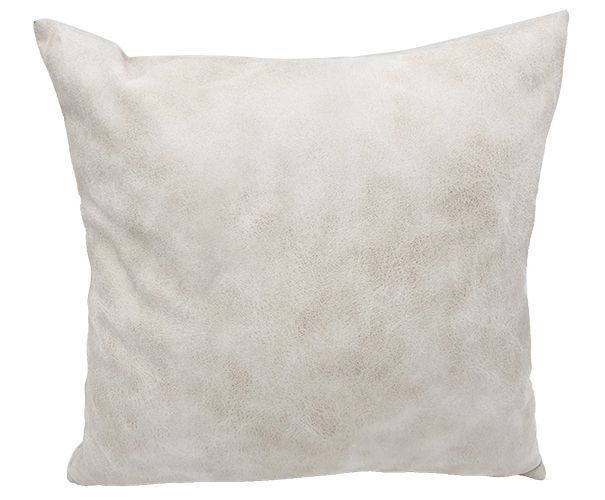 .trois housses de coussin en simili cuir doux beige 40 x 40 cm