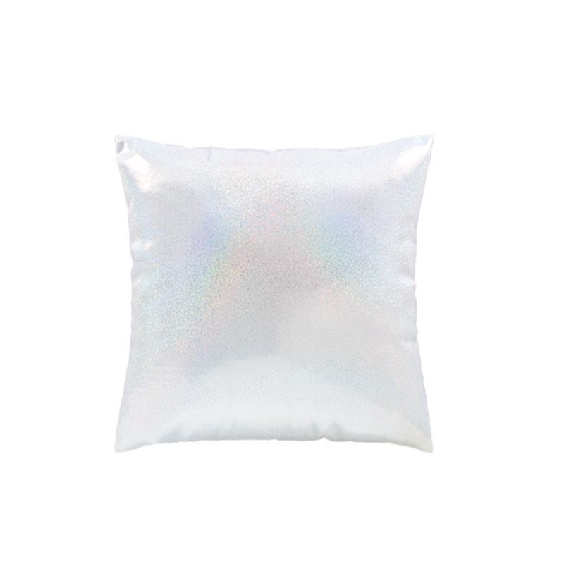 trois  .housses de coussin en tissu laser sublimable argent pailleté 40x40cm