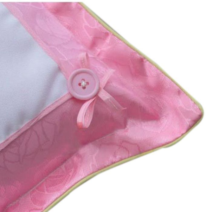 une Housses de coussin rose avec boutons 38*38cm