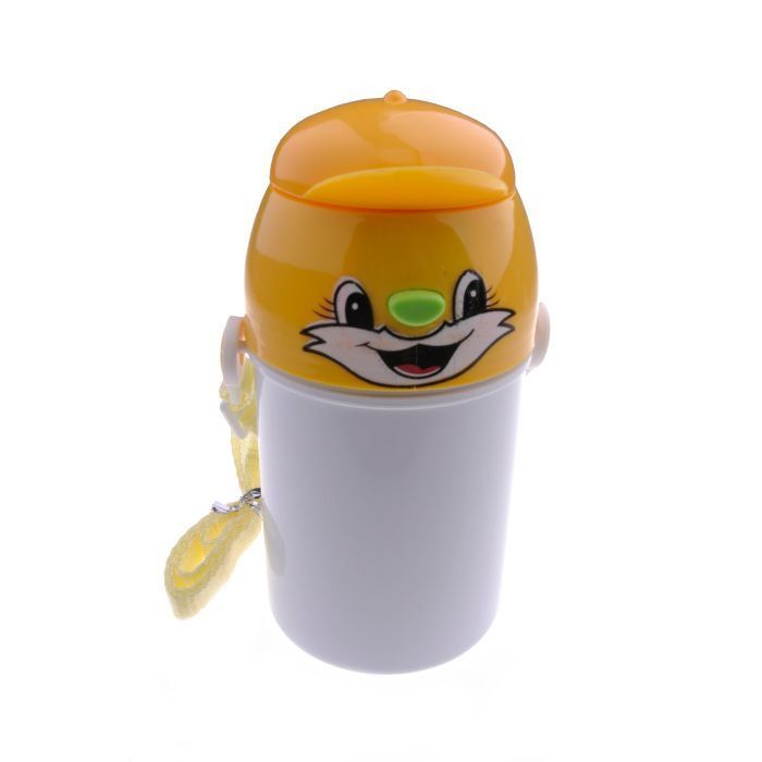 Gourde enfant 400ml  en polymère sublimable avec lanière de cou