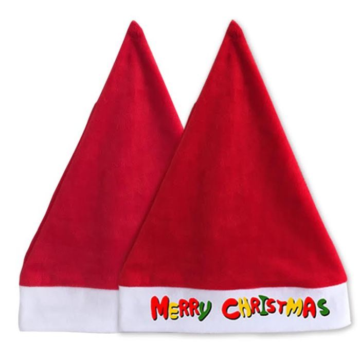 quatre  bonnets de noël adulte avec bordure blanche sublimable
