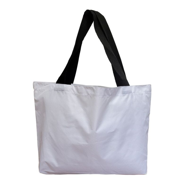 trois Sac cabas - Tissu oxford - 100 % Polyester - Blanc - Format 40 x 32 x 10 cm