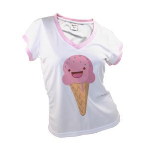deux Tee-shirts Color - Col V - 100 % Polyester - 180 g/m²