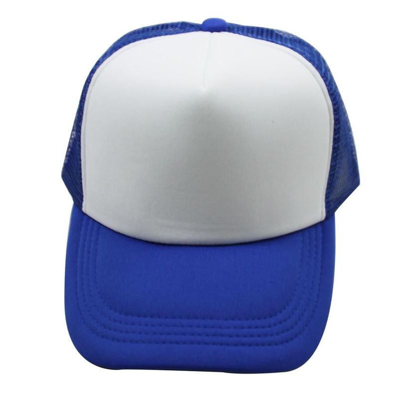 cinq Casquettes à filet Bicolores - Front sublimable - Fermeture bouton pression