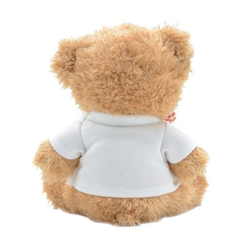 cinq    peluches Ours brun avec noeud de papillon + T-shirt sublimable 18 cm  avec t-shirt sublimable