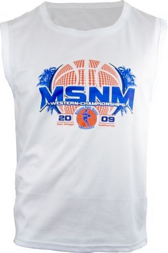 LOT DE CINQ  Débardeurs SUBLIM'SHIRT® Col Rond BLANC 170G (Micro-perforé)