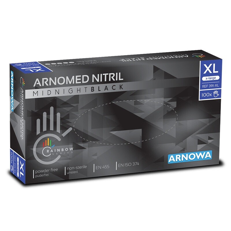 Arnowa Arnomed Nitril Midnight Black Handschuhe Gr. XL
