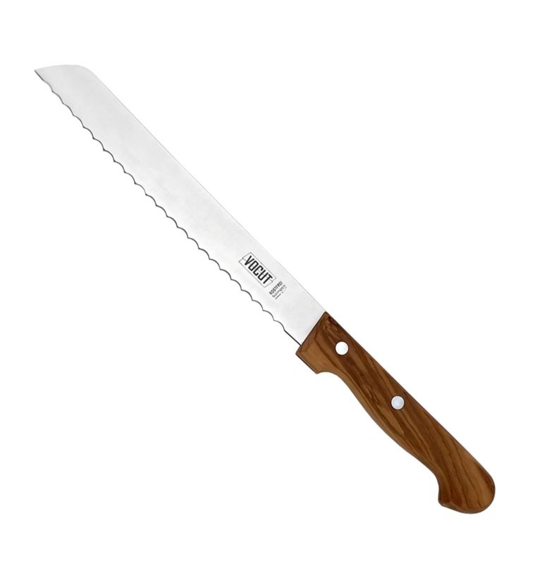 VOCUT Brotmesser 20 cm Solingen, Olivenholzgriff