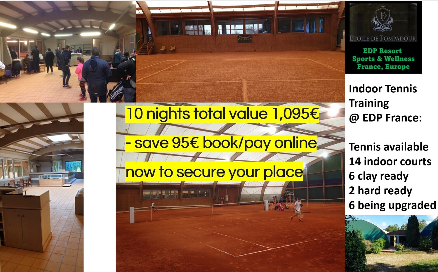 TENNIS - OPEN TOURNAMENT - 10 nights Stay + Play Package Pricing per Player - this event is managed by the Phoenix Sports Academy and Top Tennis Coaches &amp; Teaching Pros !