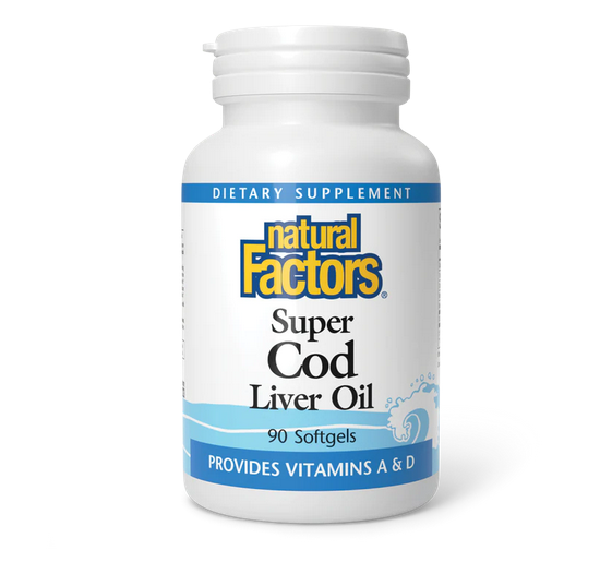 Natural Factors Super Cod Liver Oil With Vitamin A &amp; D3 1100mg (90 softgels)