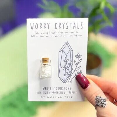 Worry Crystal - White Moonstone