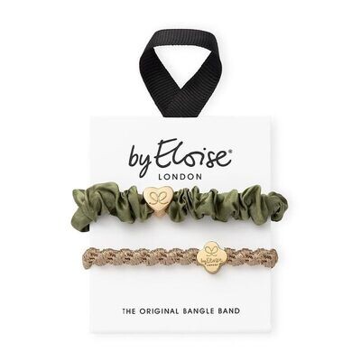 Two Ways To Bangle Sets - Olive & Gold