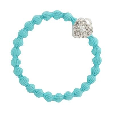 Bling - Silver Heart Lock Turquoise
