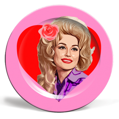 "Dolly In Red Heart" by Dolly Wolfe - 8" Plate