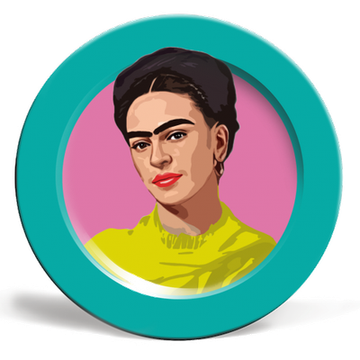 "Frida - Teal" by Dolly Wolfe - 8" Plate