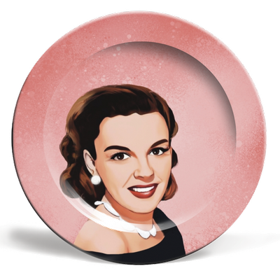 "Classic Hollywood Female Stars: Judy" by Giddy Kipper - 8" Plate
