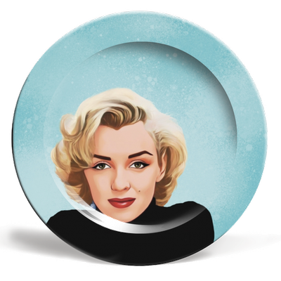 "Classic Female Stars: Marilyn" by Giddy Kipper - 8" Plate