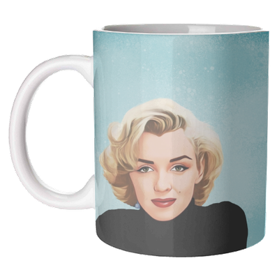"Classic Female Stars: Marilyn" by Giddy Kipper - Mug