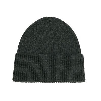 Stewart Christie Seamless Knitted Beanie Hat in Charcoal