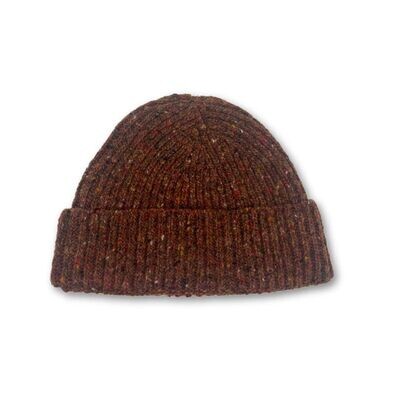 Stewart Christie Donegal Knitted Beanie Hat in Brown