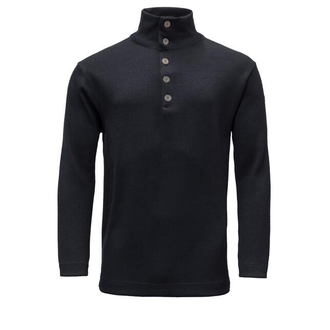 Devold - Blaatrøie Button Neck, Colour: Navy, Size: XS, Style: Buttons