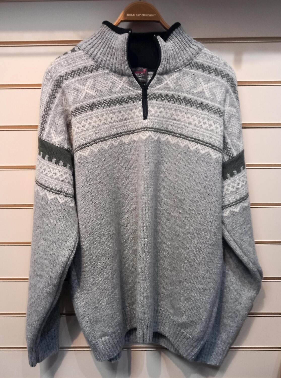 Norwool - Half Zip (193F), Colour: Grey/Green (203), Size: XXS, Style: Half Zip