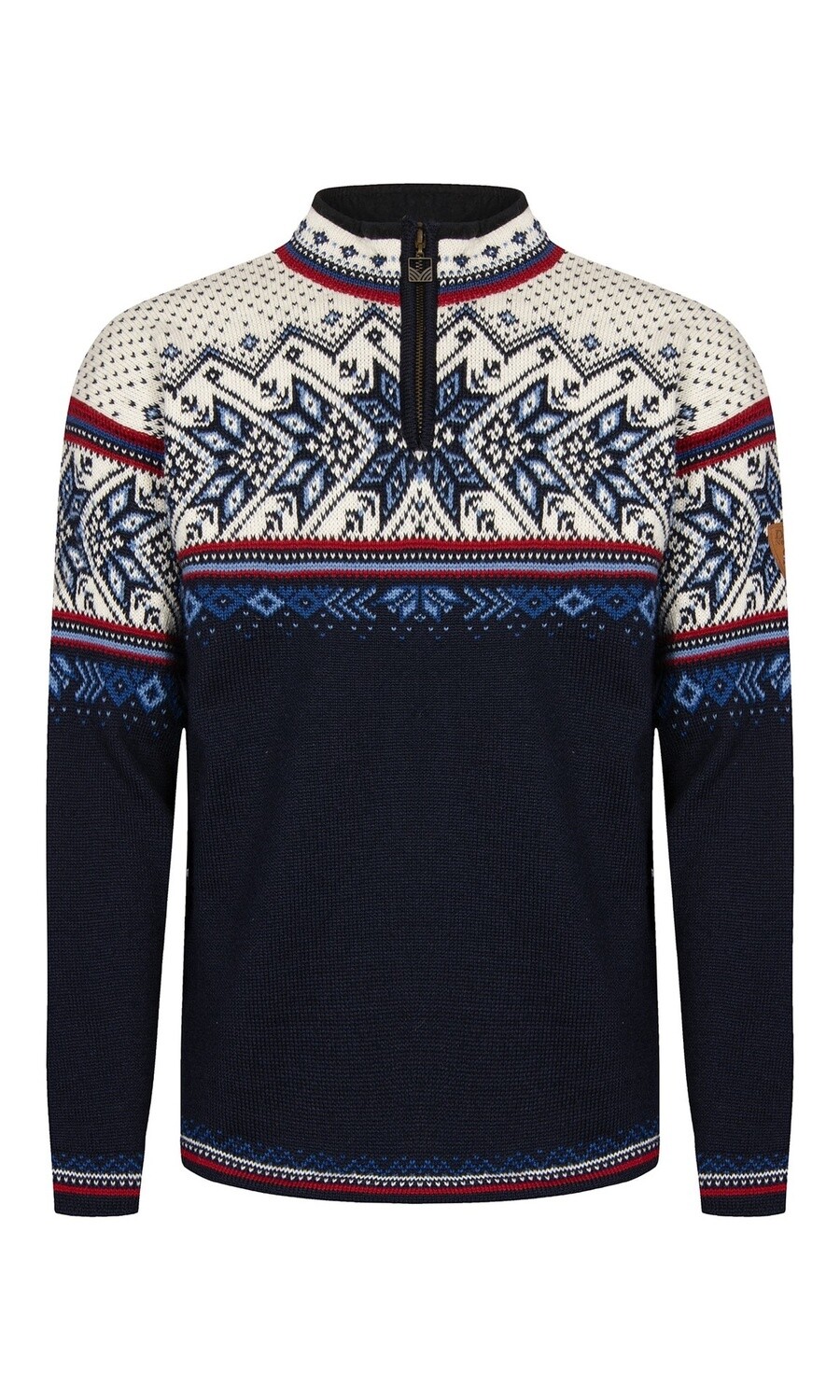 Dale of Norway - Vail (Unisex), Colour: Navy Red Off White (C), Size: XS, Style: Half Zip