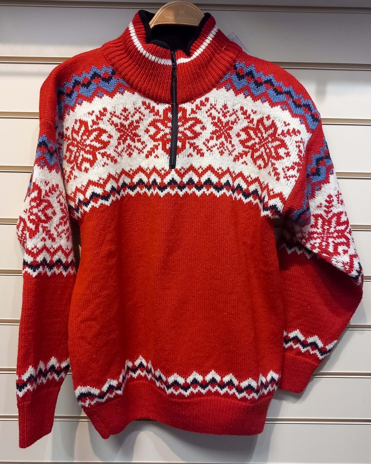 Norwool -Half Zip (1503F), Colour: Red, Size: M, Style: Half Zip