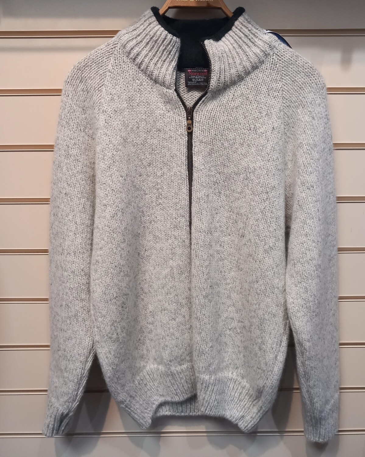 Norwool 180 - Full Zip (180FC), Colour: Natural (01), Size: XS, Style: Full Zip