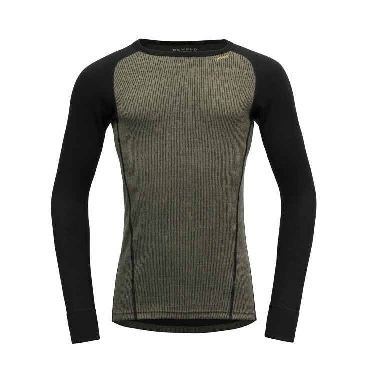 Devold - Duo Active Crew Neck (Mens) - 205 g/m2, Colour: Lichen/Caviar, Size: S, Style: Base Layer