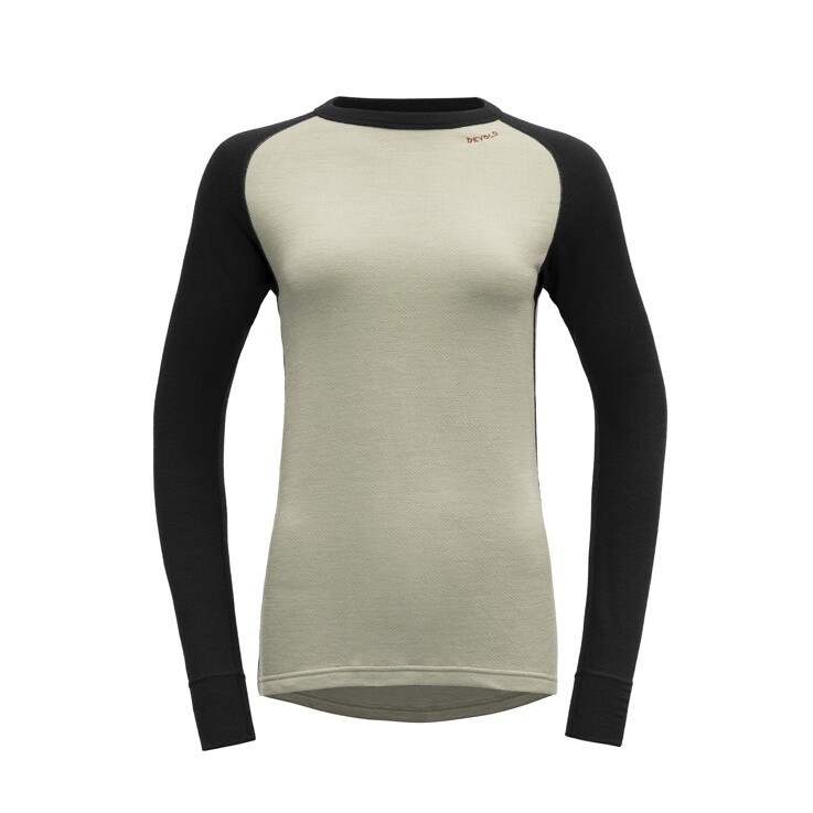 Devold - Expedition Crew Neck (Ladies) - 235 g/m2, Colour: Fog/Caviar, Size: XS, Style: Base Layer