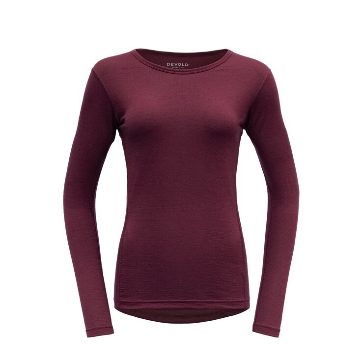 Devold - Breeze Crew (Ladies) - 150g/m2, Colour: Beetroot, Size: XS, Style: Base Layer
