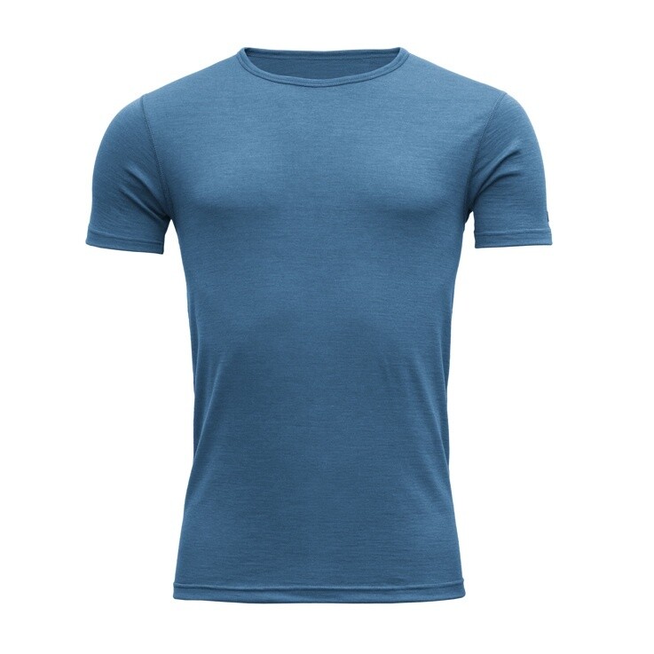 Devold - Breeze T-Shirt (Mens) - 150g/m2, Colour: Blue Melange, Size: S, Style: Base Layer