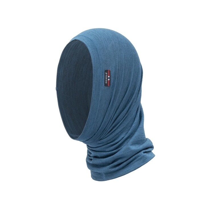 Devold - Breeze Merino Headover - 150g/m2, Colour: Blue Melange, Size: One, Style: Neckwarmer