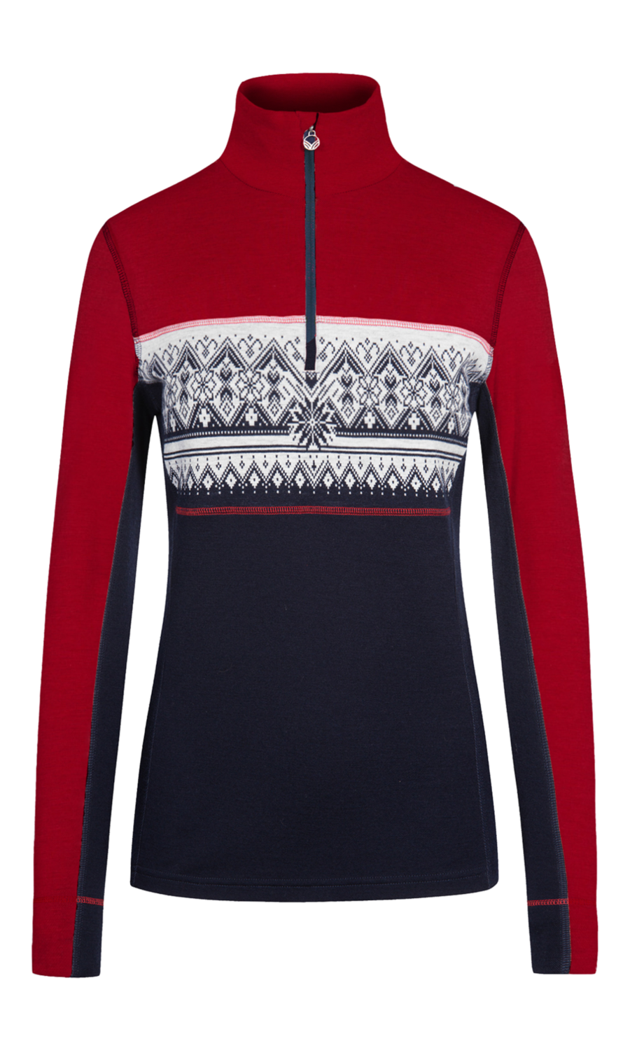 Dale of Norway - Moritz Basic (Ladies), Colour: Raspberry Off White (B), Size: S, Style: Half Zip