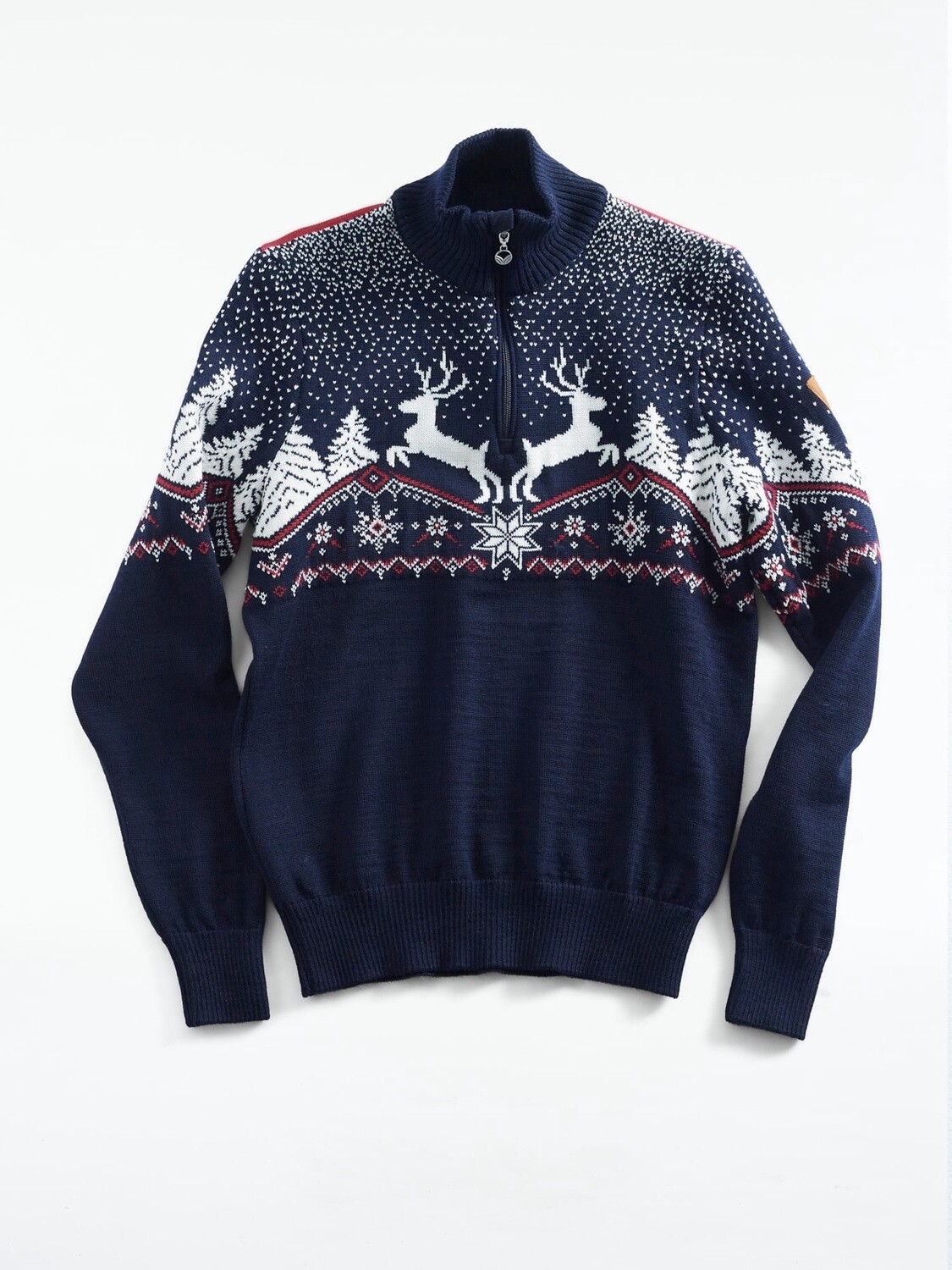 Dale of Norway - Christmas Jumper (Ladies), Colour: Navy (C), Size: XS, Style: Half Zip