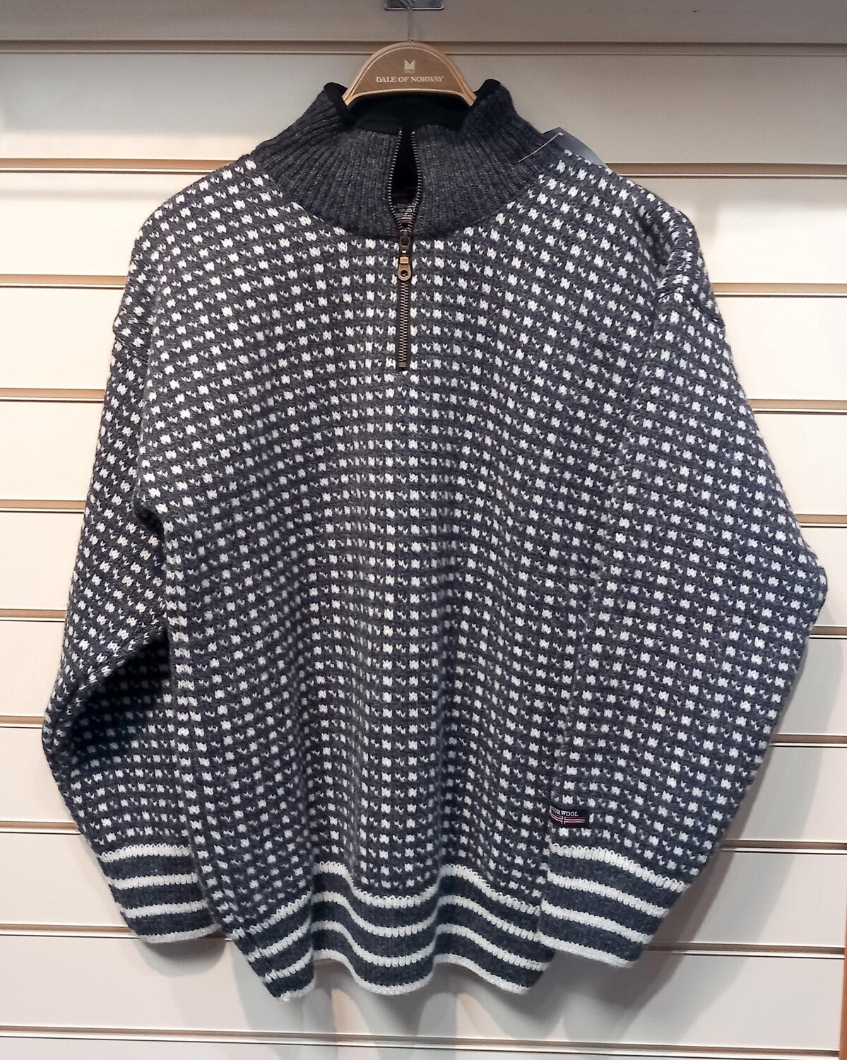 SALE - Norwool - Islender Half Zip (98-102F), Colour: Charcoal (158), Size: XXS, Style: Half Zip