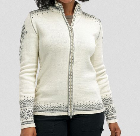 Dale of Norway - 140th Anniversary Jacket (Ladies), Colour: Off White (A), Size: XS, Style: Full Zip