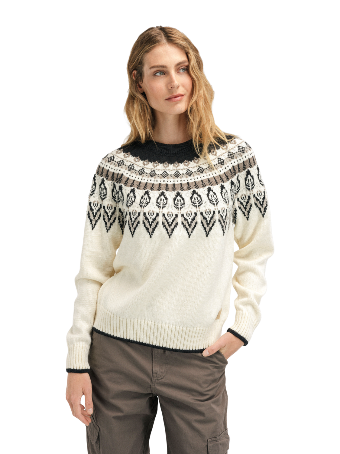 Dale of Norway - Sula Sweater (Ladies), Colour: Sand (A00), Size: S, Style: Crew Neck