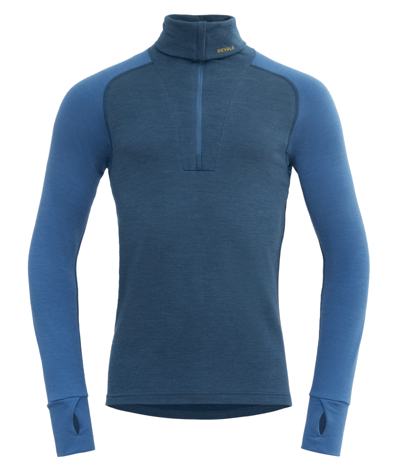 Devold - Expedition Silk Zip Neck (Mens) - 235 g/m2, Colour: Flood/Blue, Size: S, Style: Base Layer