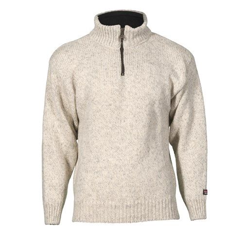 Bråtens - Half Zip, Colour: Natural, Size: XS, Style: Half Zip
