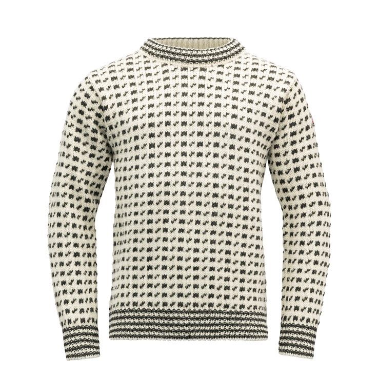 Devold - Classic Islander Crew Neck, Colour: Off White, Size: XS, Style: Crew Neck