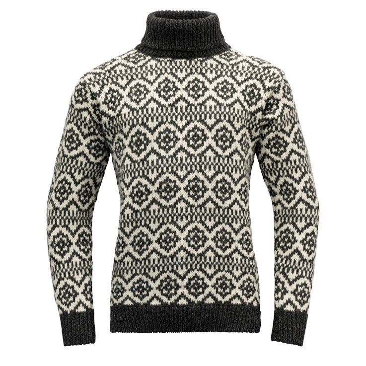 Devold - Hoddevik High Neck, Colour: Off White/Anthracite, Size: XS, Style: High Neck