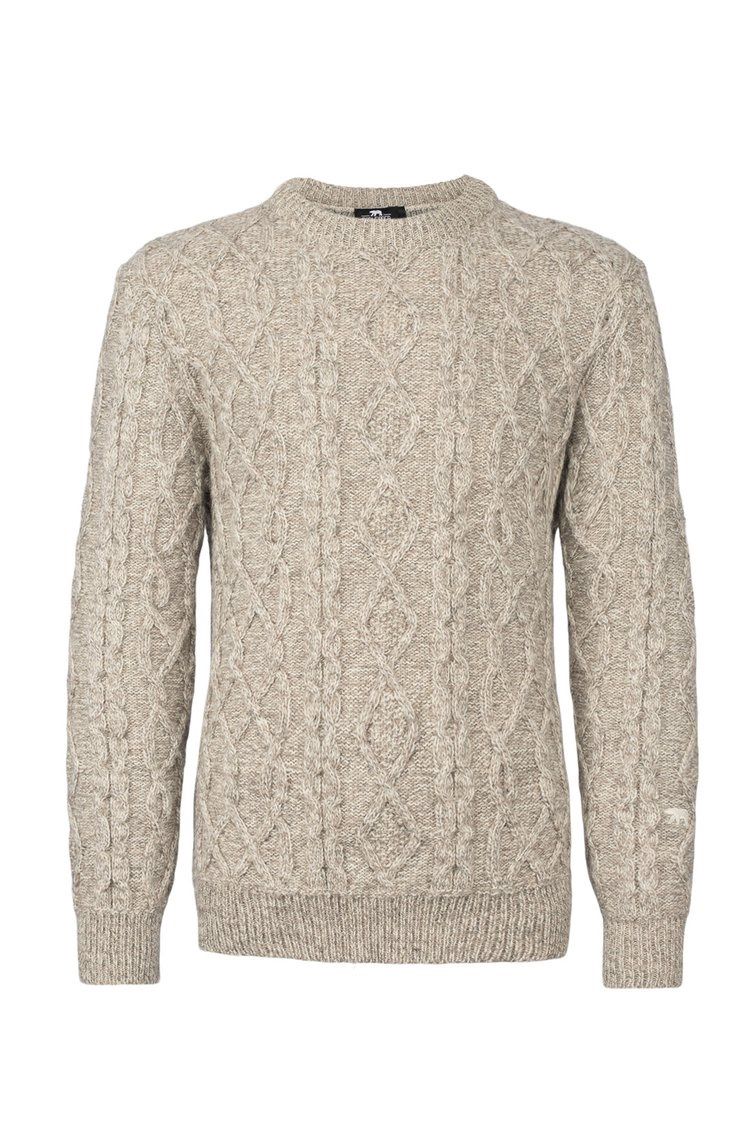 Norlender - Aran Tórshavn (380), Colour: Oatmeal/Natural, Size: S, Style: Crew Neck