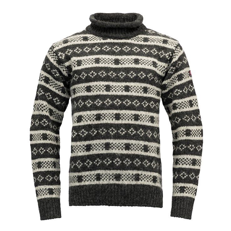 Devold - Alnes Roll Neck, Colour: Anthracite/Grey Melange, Size: XS, Style: High Neck