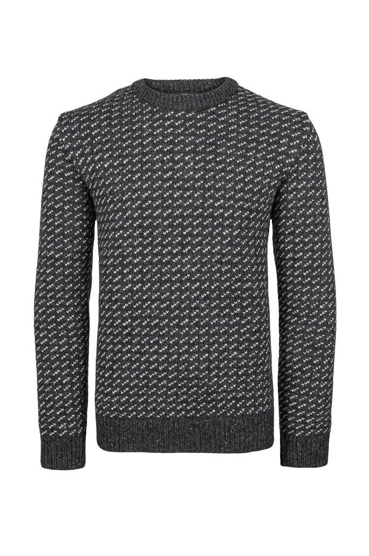 Norlender - Svalbard Fisherman's (379), Colour: Charcoal, Size: S, Style: Crew Neck