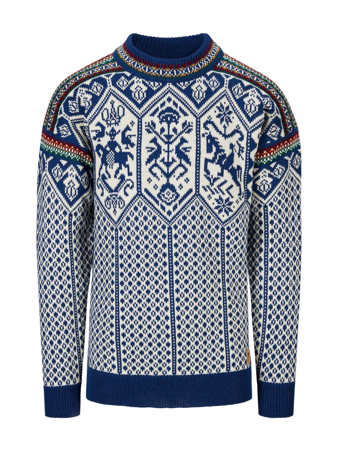 Dale of Norway - Lillehammer 1994 Crew Neck (Mens), Colour: Indigo Mustard (C), Size: S, Style: Crew Neck