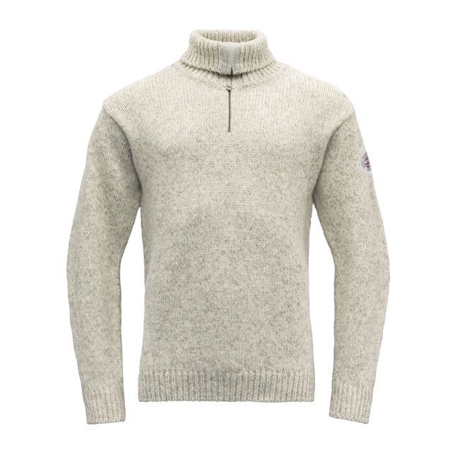 Devold - Nansen Zip Neck, Colour: Natural, Size: XS, Style: Half Zip